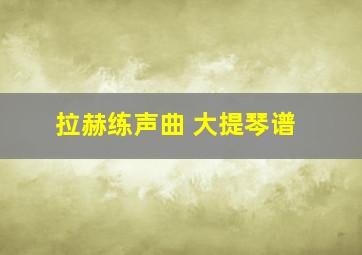 拉赫练声曲 大提琴谱